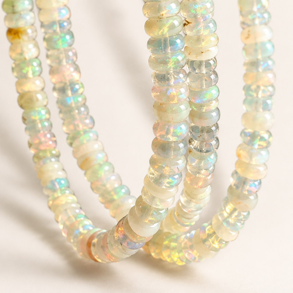 Light Green Opal Necklace | Ethiopian Opal | June Birthstone