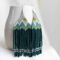 Beaded Fringe Earrings Los Montañas