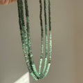 Green Slim Emerald Necklace | Emerald Jewels | Gemstones