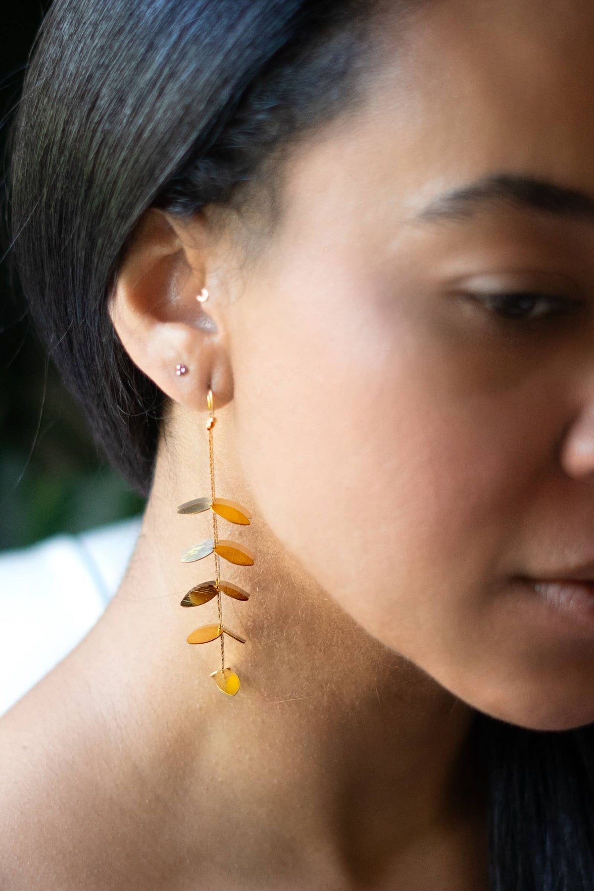 Golden Willow Dangle Earrings