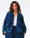 Indigo "Denim" Kimono Women Jacket Cotton Open Front Coat