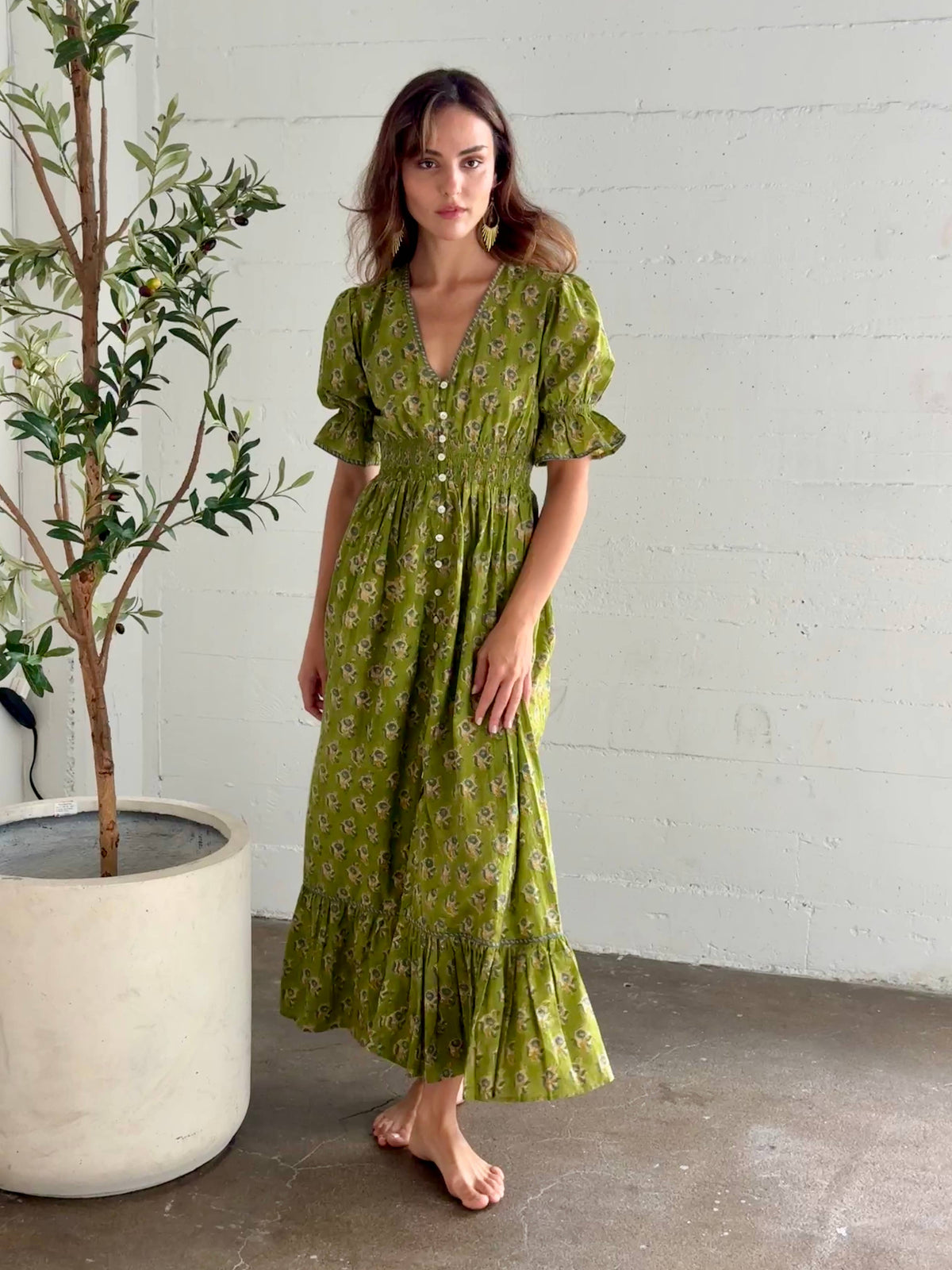 The Tatiana Maxi Dress-  BESTSELLER- Hand Block Printed