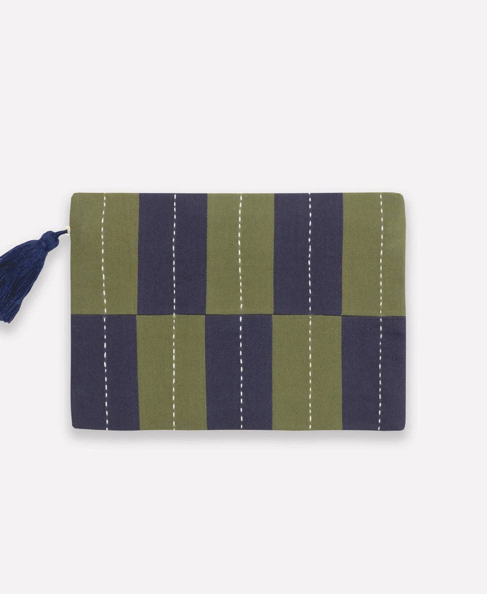 Lattice Pouch/ Clutch - Pine Green