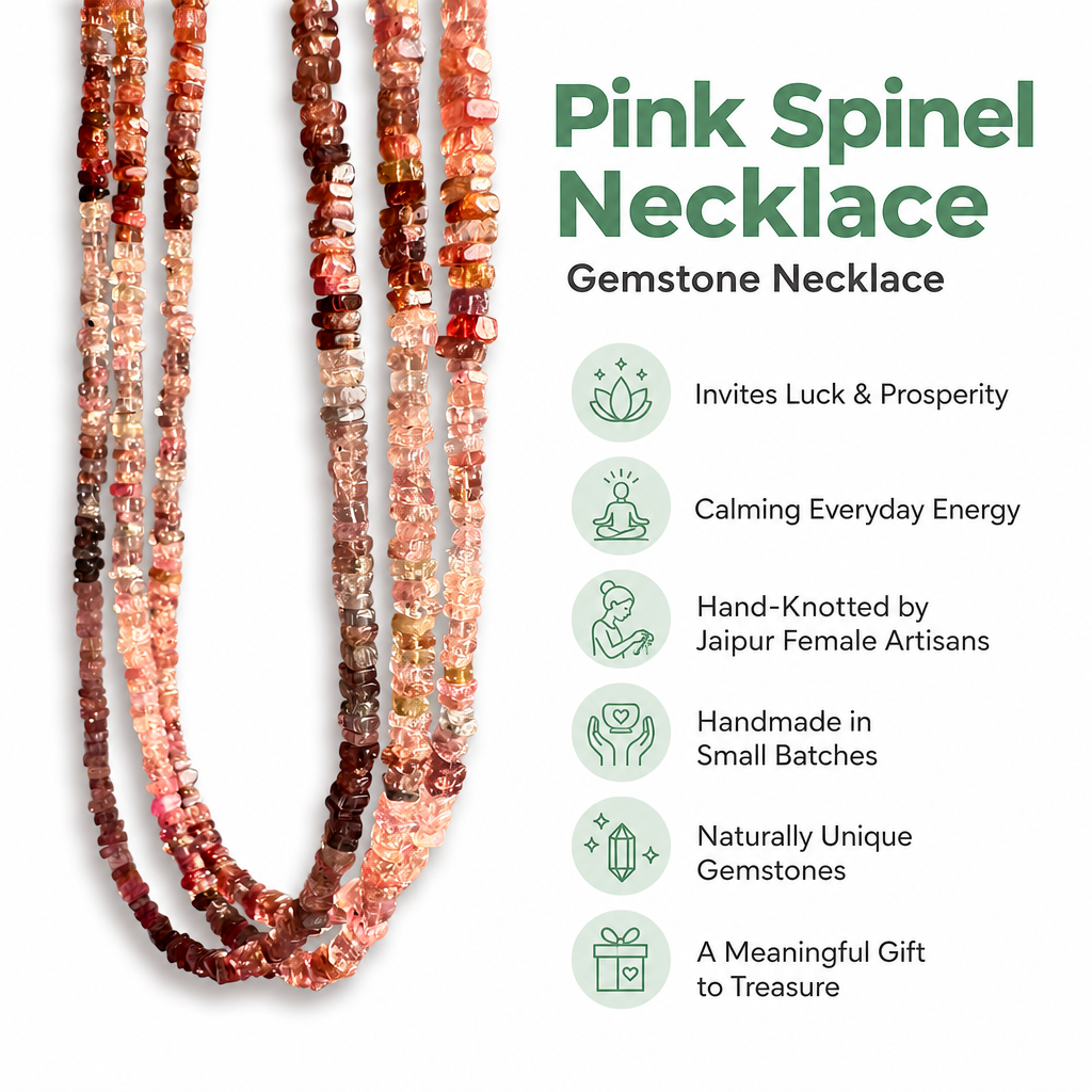 Pink Spinel Necklace | Gemstone Necklace