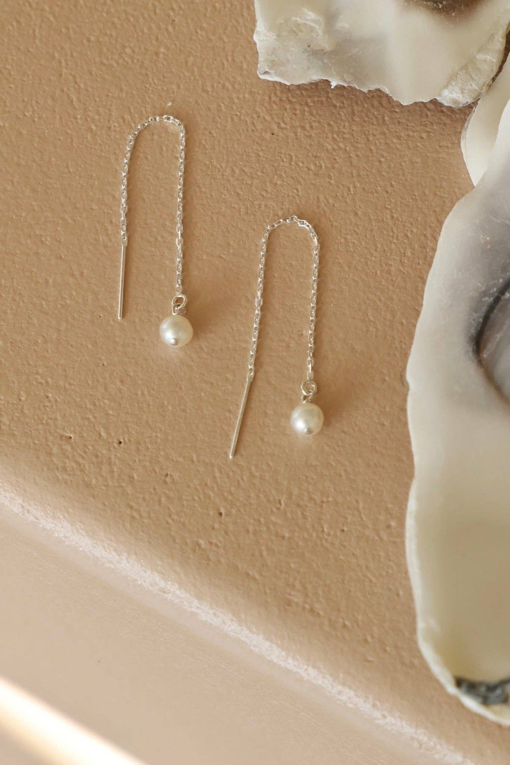 Cordella Pearl Threader Earrings