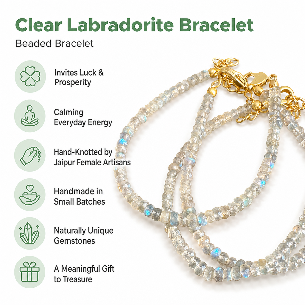 Clear Labradorite Bracelet