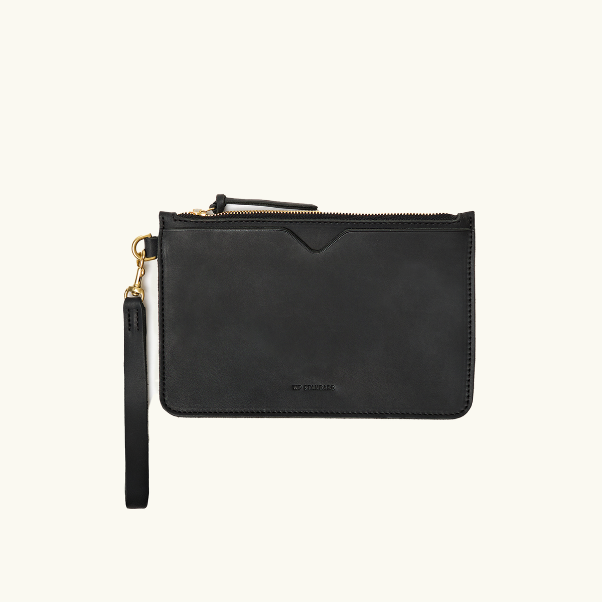 Full-Grain Leather Wristlet- Black or Tan