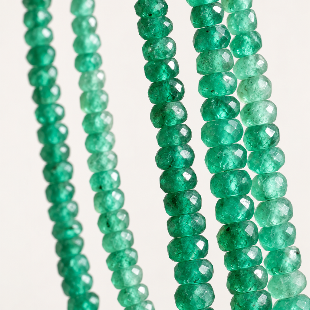 Green Slim Onyx Necklace | Beaded Necklace | Onyx Necklace