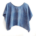 Blue Stripes Cotton Silk Croptop