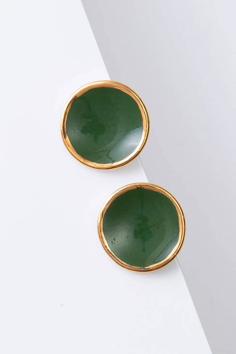 Mini Halo Earrings, Cilantro