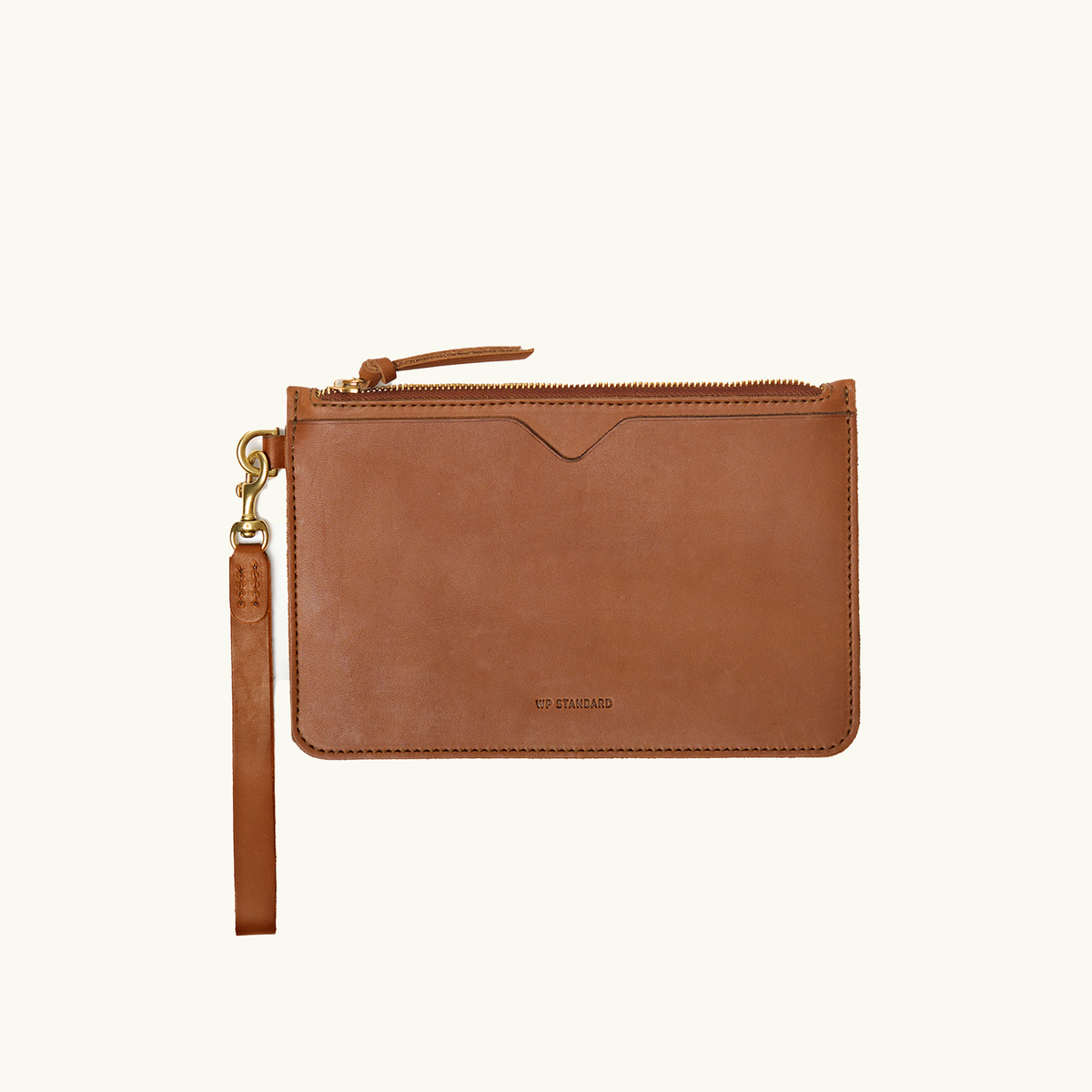 Full-Grain Leather Wristlet- Black or Tan