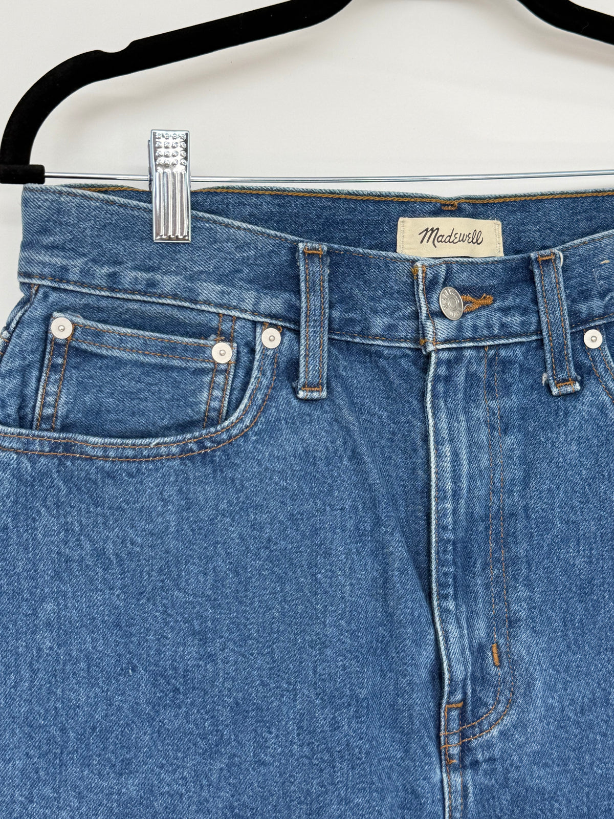 Madewell The Mom Jean Short Medium Wash Size 29