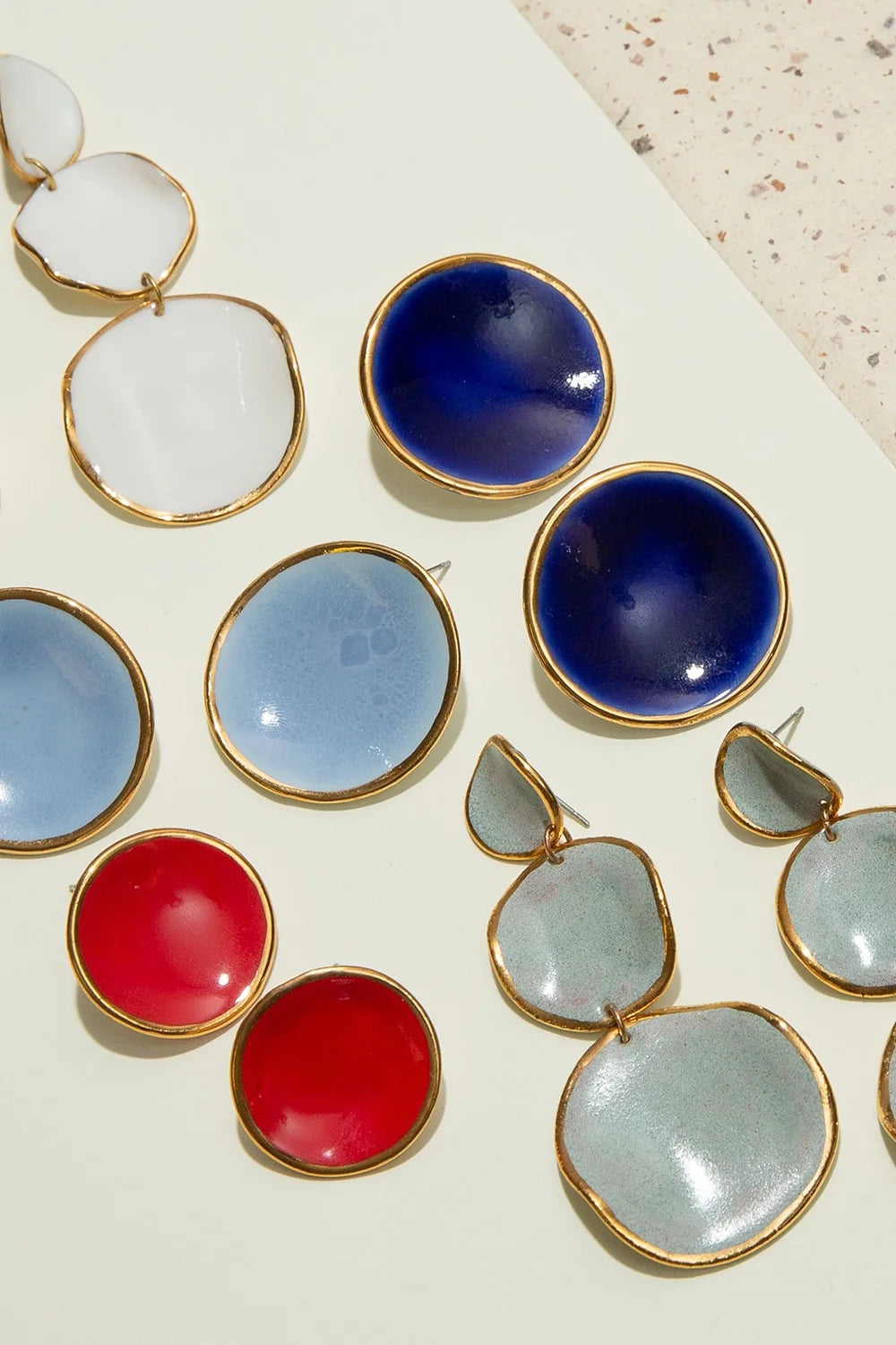 Mini Halo Earrings, Paprika