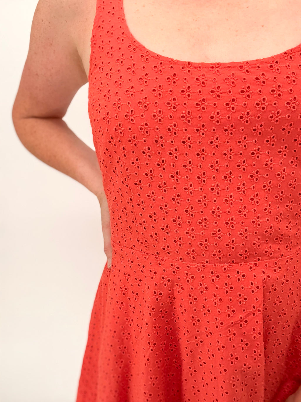H&M Eyelet Fit and Flare Dress
