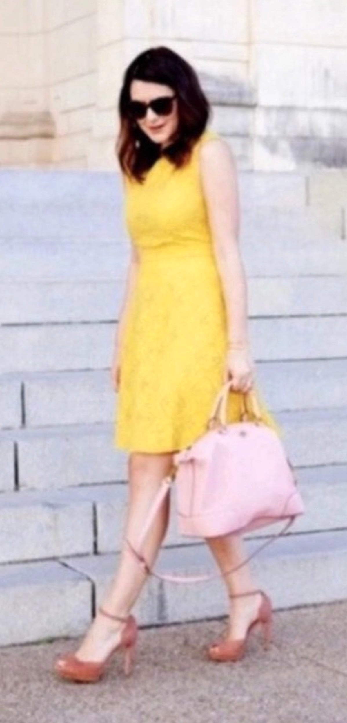 J. Crew Sleeveless Mustard Yellow Jacquard Eyelet A Line Sundress- Size 6