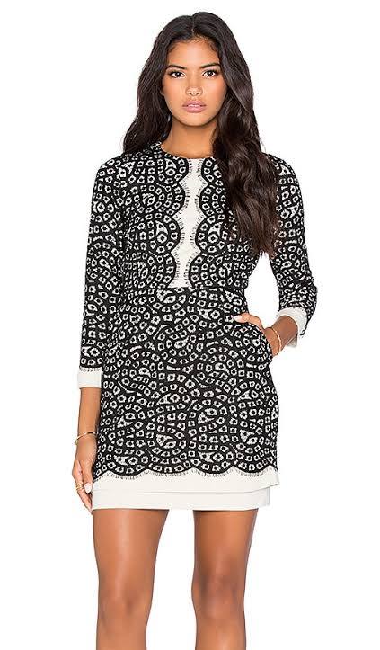 BCBG Maximilla Black Lace Body Con Mini Dress