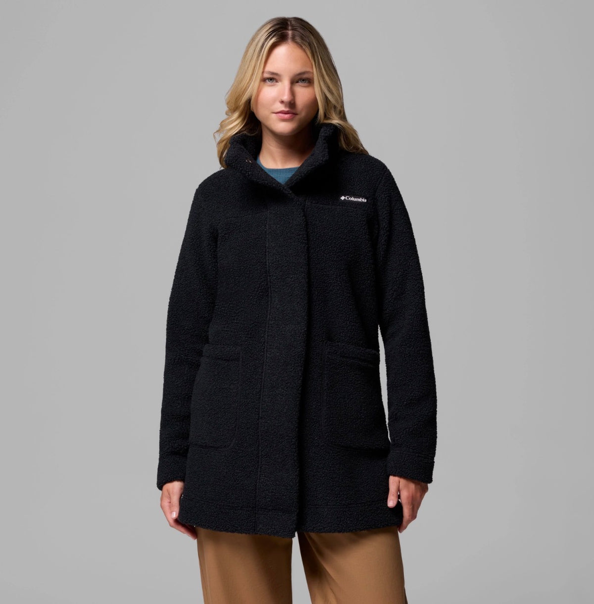 Columbia Black Long Sherpa Fleece