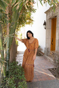 The Hazel Maxi Dress- Hand Block Printed- Free Sizing
