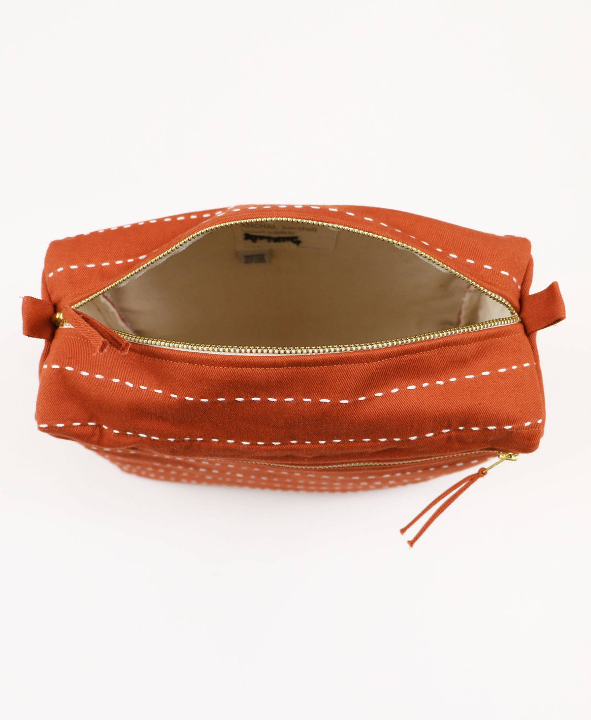 Pin-Stitch Large Toiletry Bag- Pine Green