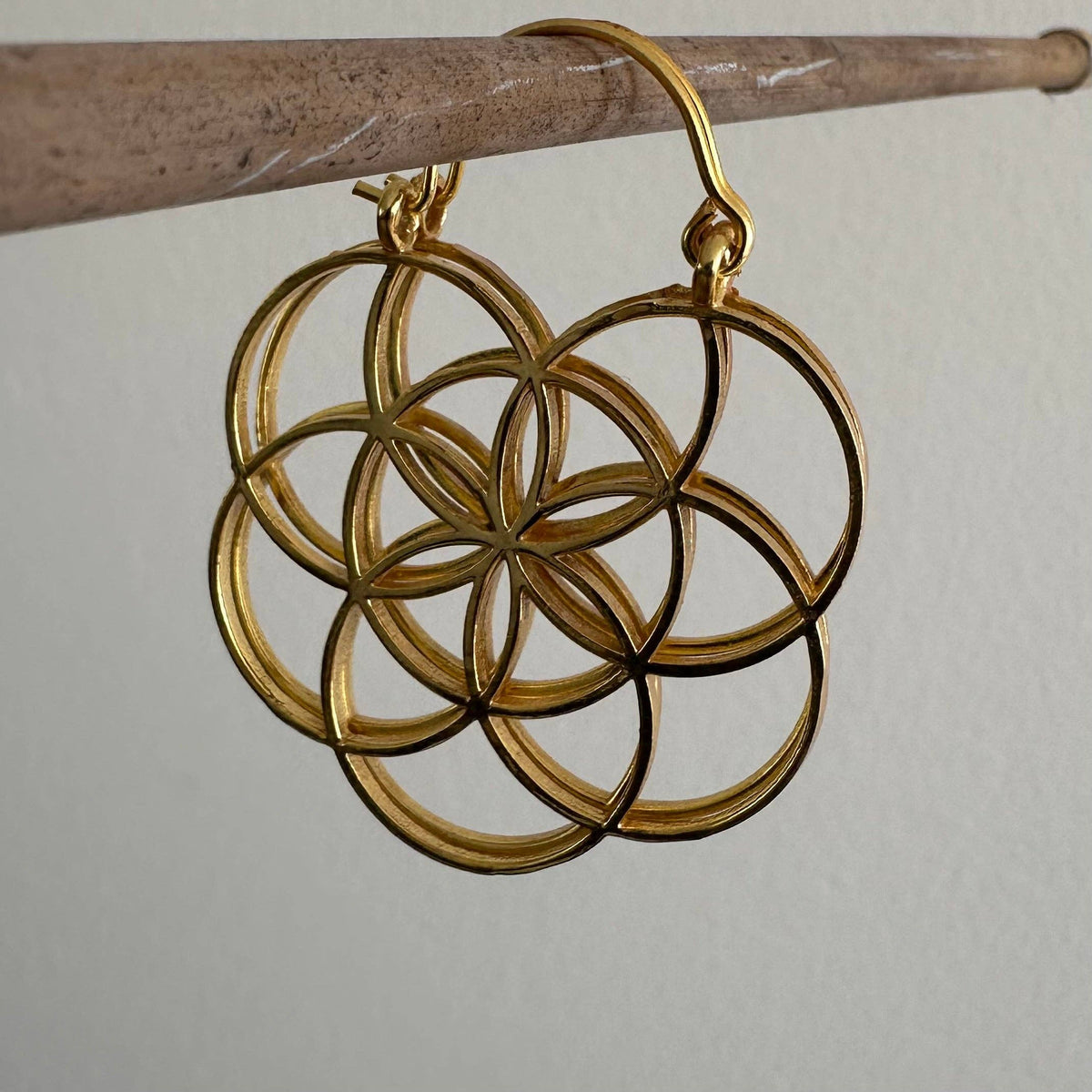 Seed of Life Earrings | Dangle Earrings | 18K Gold-Plated