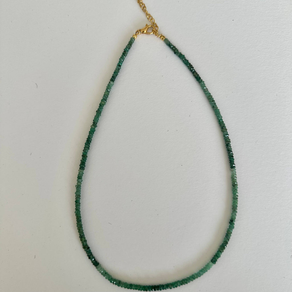 Green Ombré Emerald Necklace- Zambian Emeralds