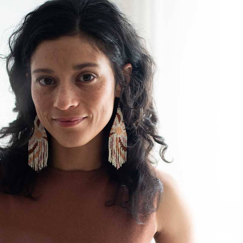 Beaded Fringe Earrings in Setentas