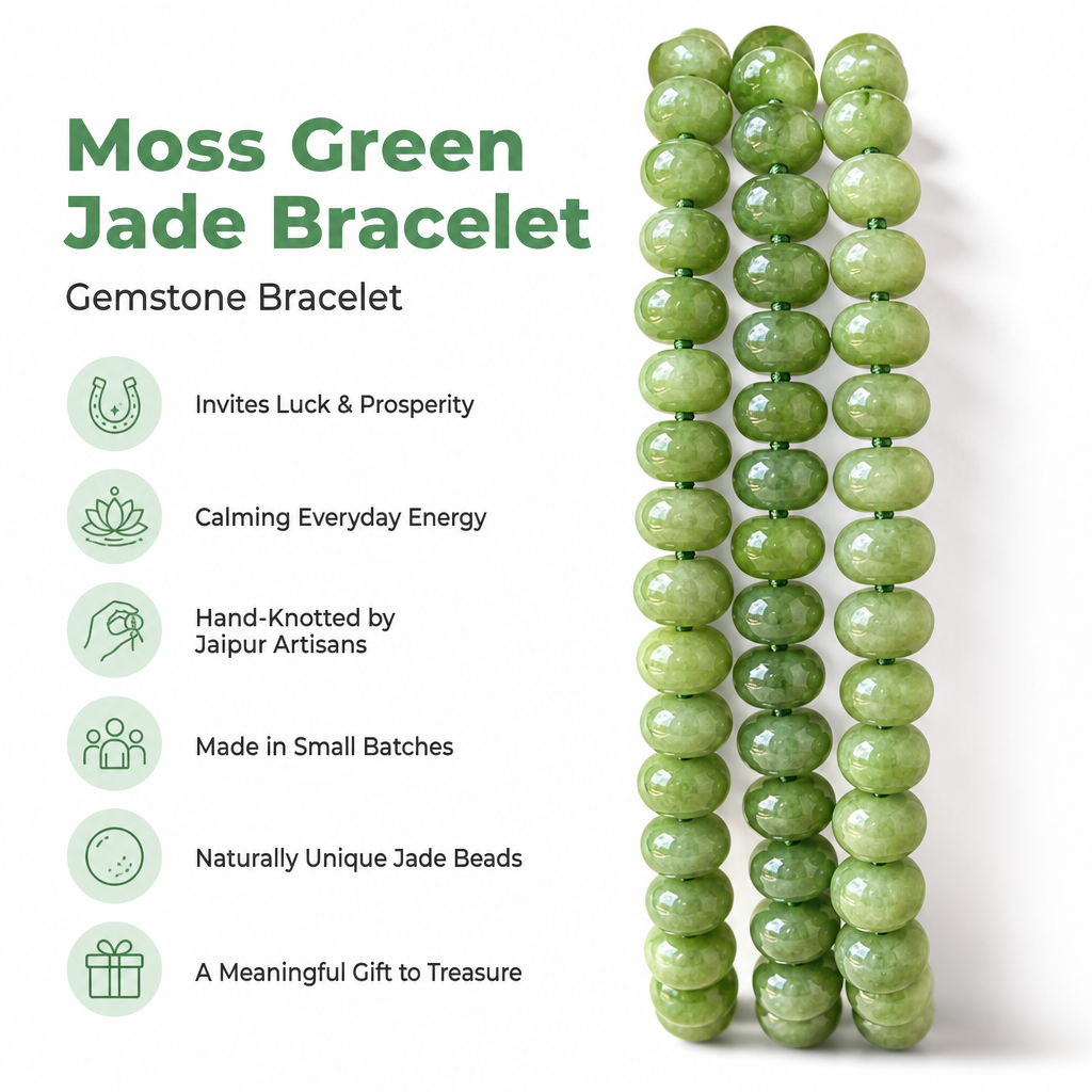 Moss Green Jade Knotted Bracelet