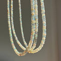 Light Green Opal Necklace | Ethiopian Opal | June Birthstone