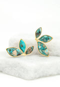 Emperor Stone Leaf Earrings