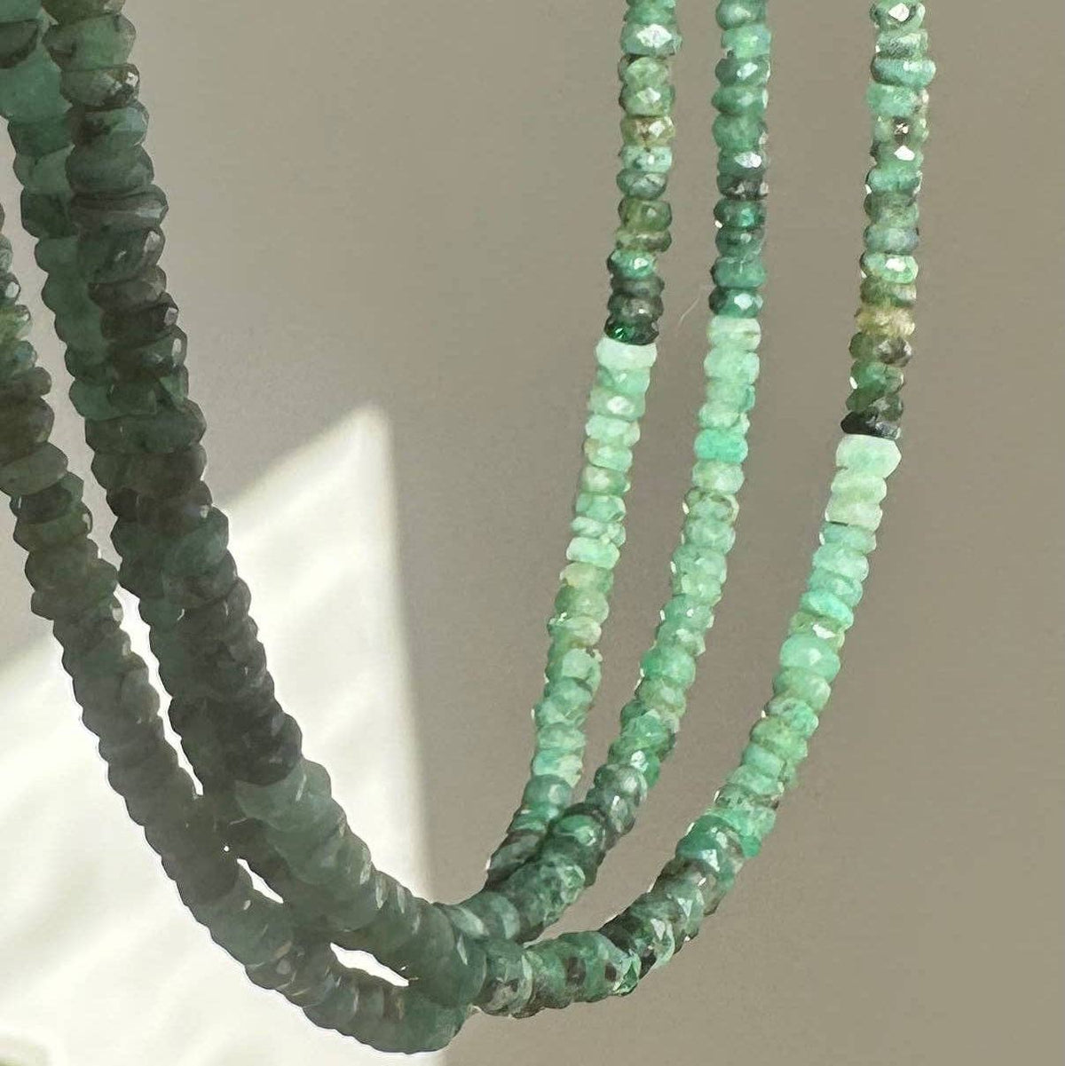 Green Slim Emerald Necklace | Emerald Jewels | Gemstones