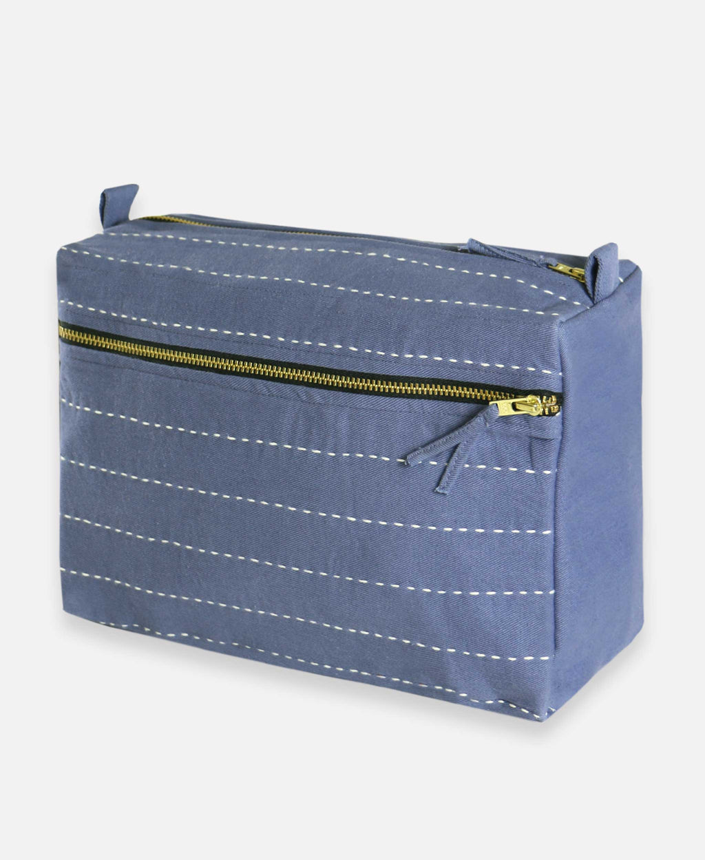 Pin-Stitch Large Toiletry Bag - Slate