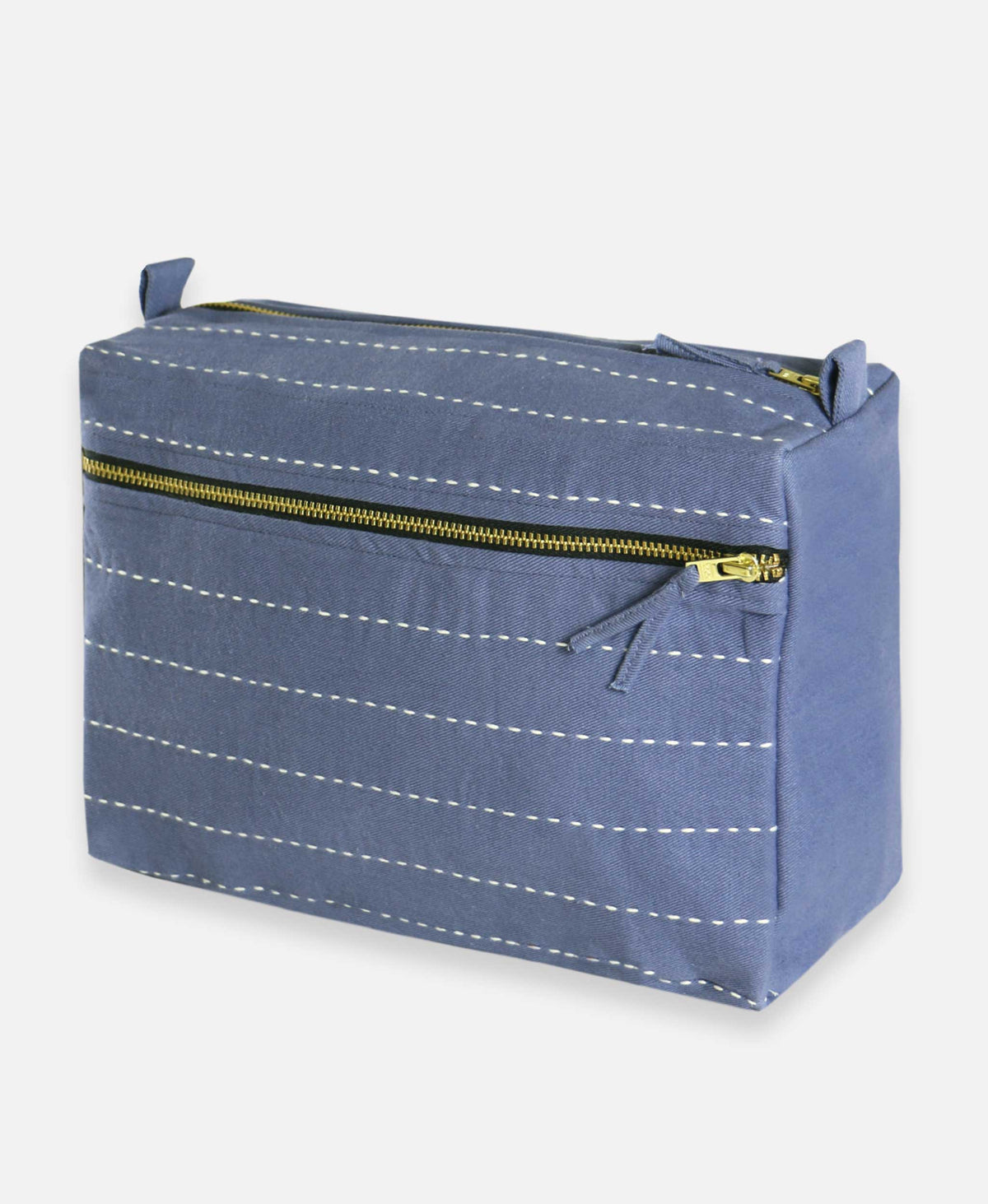 Pin-Stitch Large Toiletry Bag - Slate