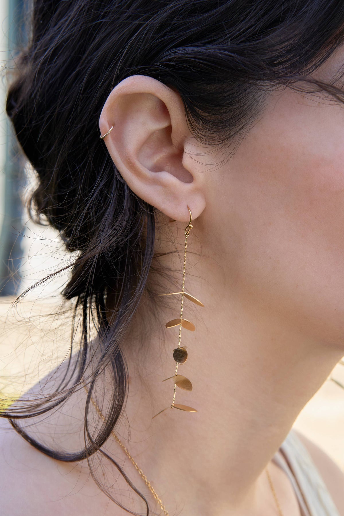 Golden Willow Dangle Earrings
