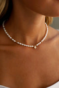Celestial Dainty Pearl Medallion Necklace