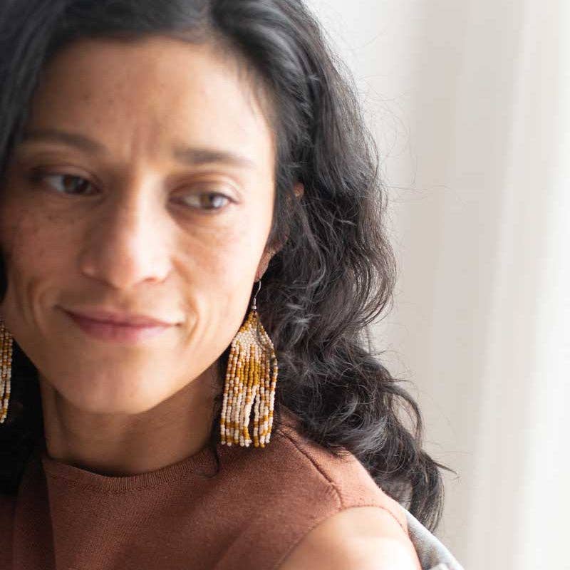 Beaded Fringe Earrings La Riela