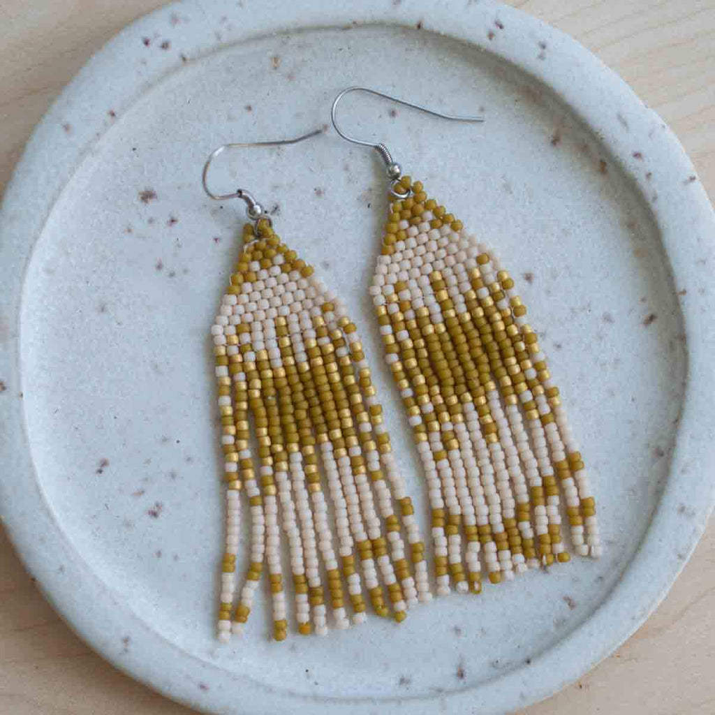 Beaded Fringe Earrings La Riela